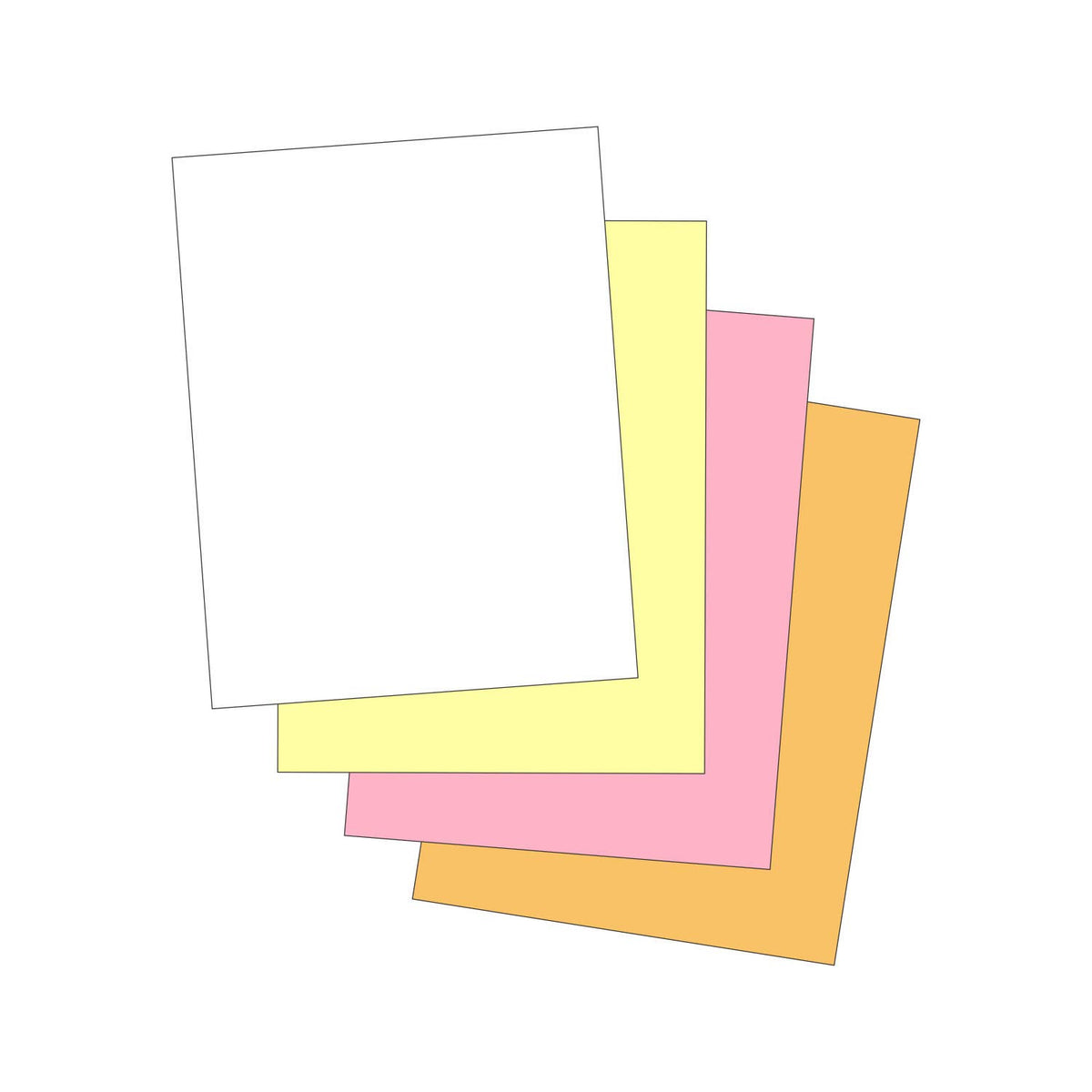 NextDayLabels PLAIN 3-Part Color Collated Paper 500 Sheets