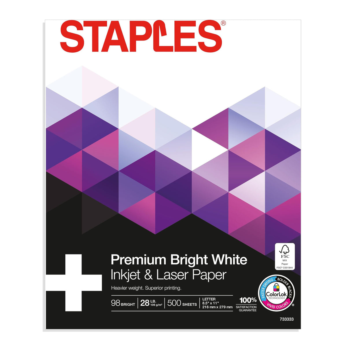 Staples Inkjet & Laser Paper, 8.5x11 Inch, Bright White, 4 Ream Case