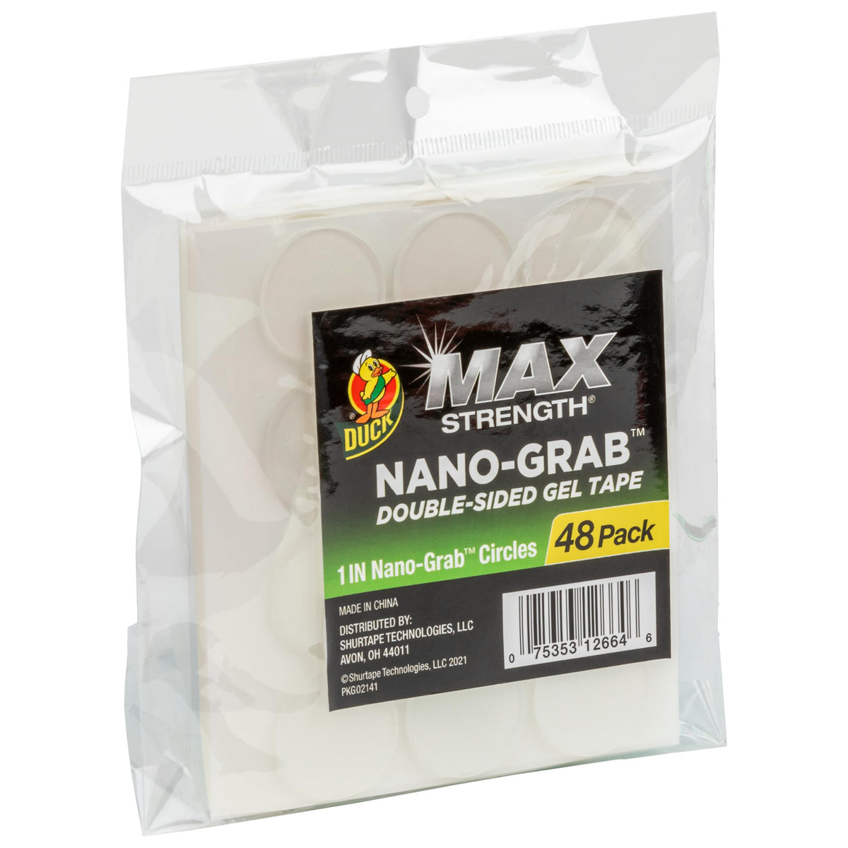 Duck Max Strength Double-Sided Tape with Nano-Grab Technology, 2 Rolls