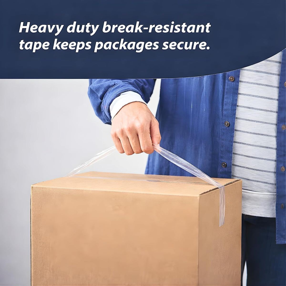Heavy Duty Packing Tape, Clear 3.1 Mil Thick, Strong Hold for Box Shipping
