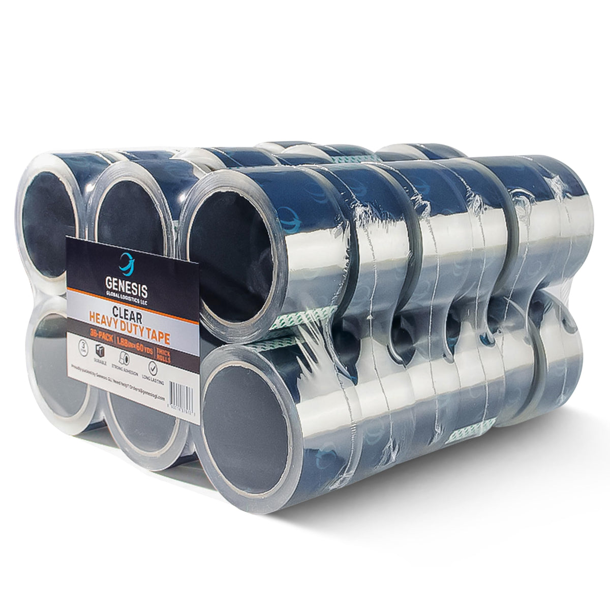 Clear Packing Tape, 12 Rolls Heavy Duty Packaging Tape for Shipping Packaging Moving Sealing, Thicker Clear Packing Tape, 1.88 Inches Wide, 60 Yards Per Roll