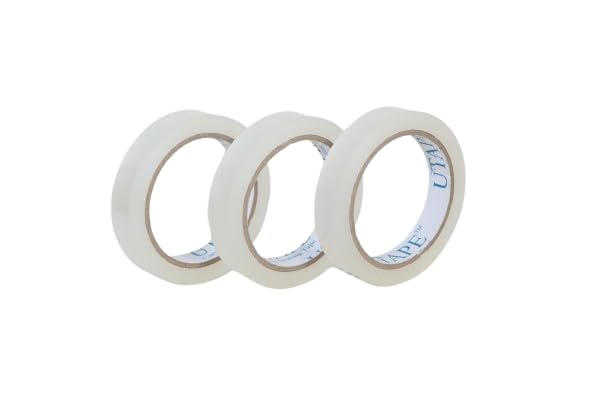Singles Clear Heavy Duty Tape 1 Inch x 75 Yards x 5 Rolls, Packing Tape Refills Available Shipping Box Tape for Moving Supplies, Strong Transparent Gift Wrap Tape for Home, Office, School