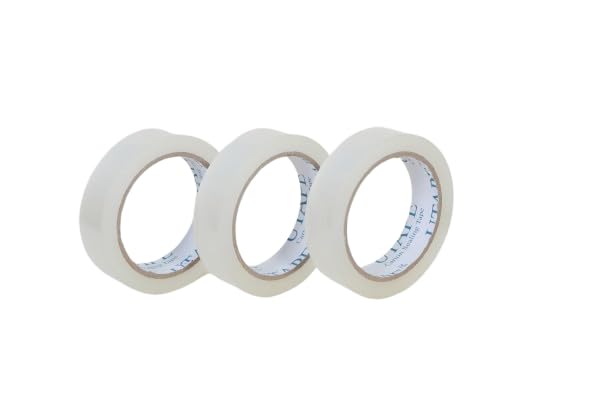 Singles Clear Heavy Duty Tape 1 Inch x 75 Yards x 5 Rolls, Packing Tape Refills Available Shipping Box Tape for Moving Supplies, Strong Transparent Gift Wrap Tape for Home, Office, School