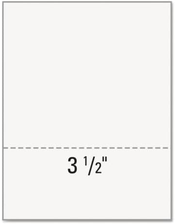 Perforated Paper Alliance Laser Cut Sheet 8.5 x 11 inch, 20 lb, 92 Bright - Made In The USA (5.5 From Bottom, 2,500 Sheets | Case)