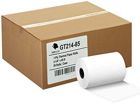 Gorilla Supply Thermal Paper Receipt Roll 2-1/4" x 50' BPA Free 50 Rolls