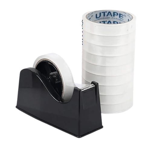 Singles Clear Heavy Duty Tape 1 Inch x 75 Yards x 5 Rolls, Packing Tape Refills Available Shipping Box Tape for Moving Supplies, Strong Transparent Gift Wrap Tape for Home, Office, School