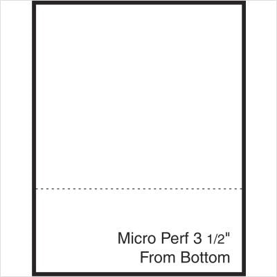 Perforated Paper Alliance Laser Cut Sheet 8.5 x 11 inch, 20 lb, 92 Bright - Made In The USA (3.67 & 7.33 From Bottom, 2,500 Sheets | Case)