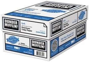 The Office™ Dunder Mifflin Copy Paper by Quill, 8.5" x 11", 20 lb., 92 Bright White, 8 Reams/4,000 Sheets | Multipurpose Paper for Printers, Copiers & Inkjet Printing