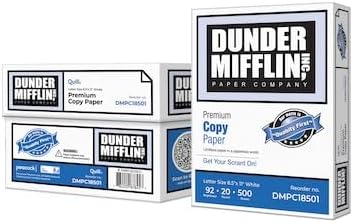 The Office™ Dunder Mifflin Copy Paper by Quill, 8.5" x 11", 20 lb., 92 Bright White, 8 Reams/4,000 Sheets | Multipurpose Paper for Printers, Copiers & Inkjet Printing