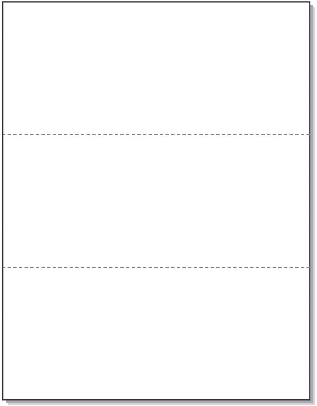 Perforated Paper Alliance Laser Cut Sheet 8.5 x 11 inch, 20 lb, 92 Bright - Made In The USA (5.5 From Bottom, 2,500 Sheets | Case)