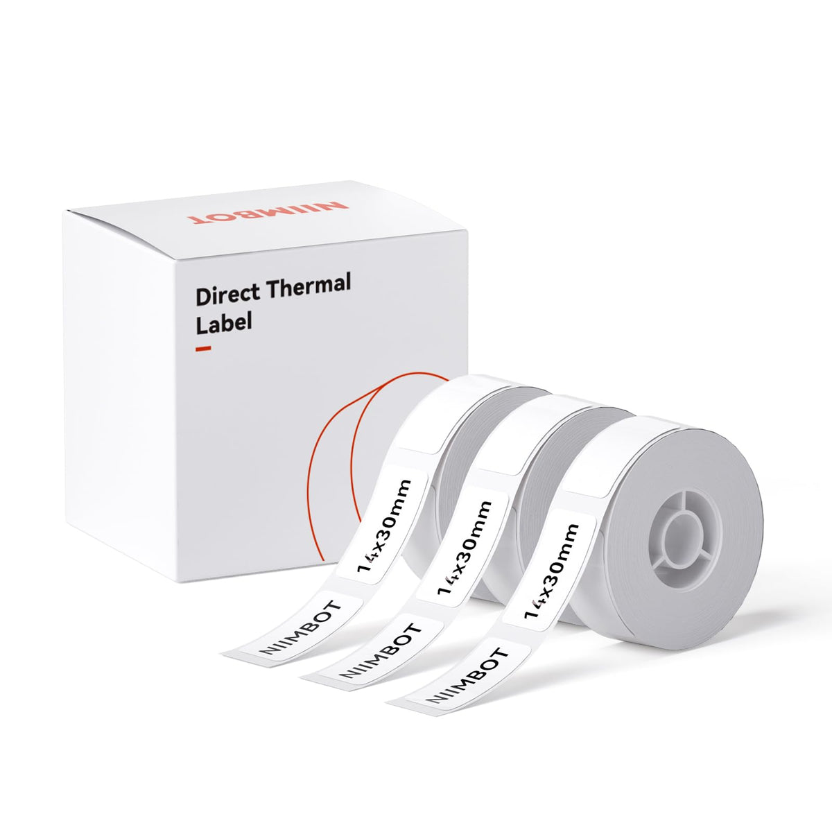 NIIMBOT Label Maker Tape for D110/D11/D101 Label Maker, 14mm x 30mm, Clear