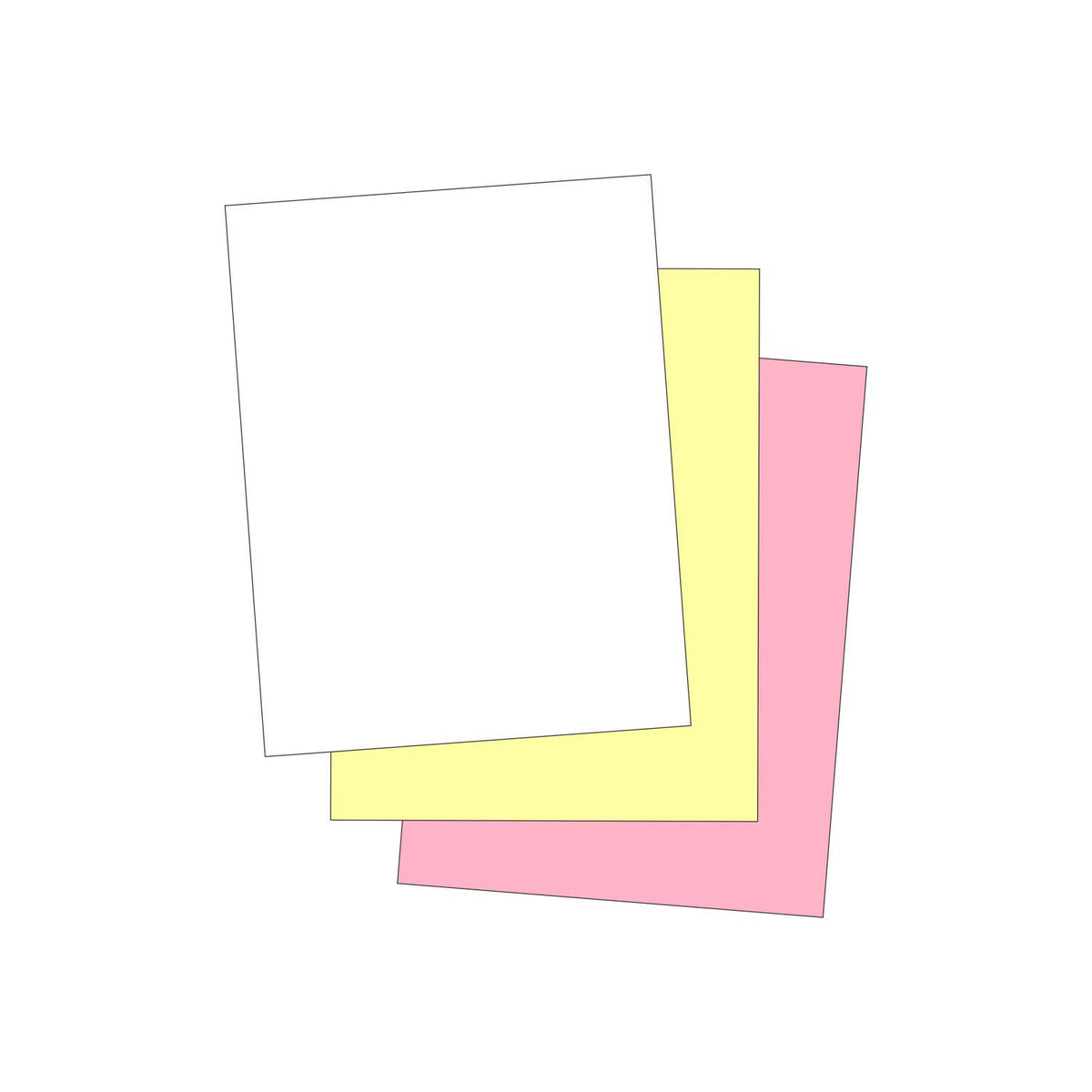 NextDayLabels PLAIN 3-Part Color Collated Paper 500 Sheets