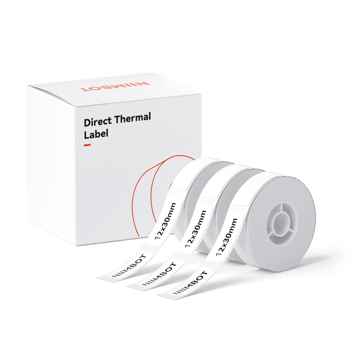 NIIMBOT Label Maker Tape for D110/D11/D101 Label Maker, 14mm x 30mm, Clear