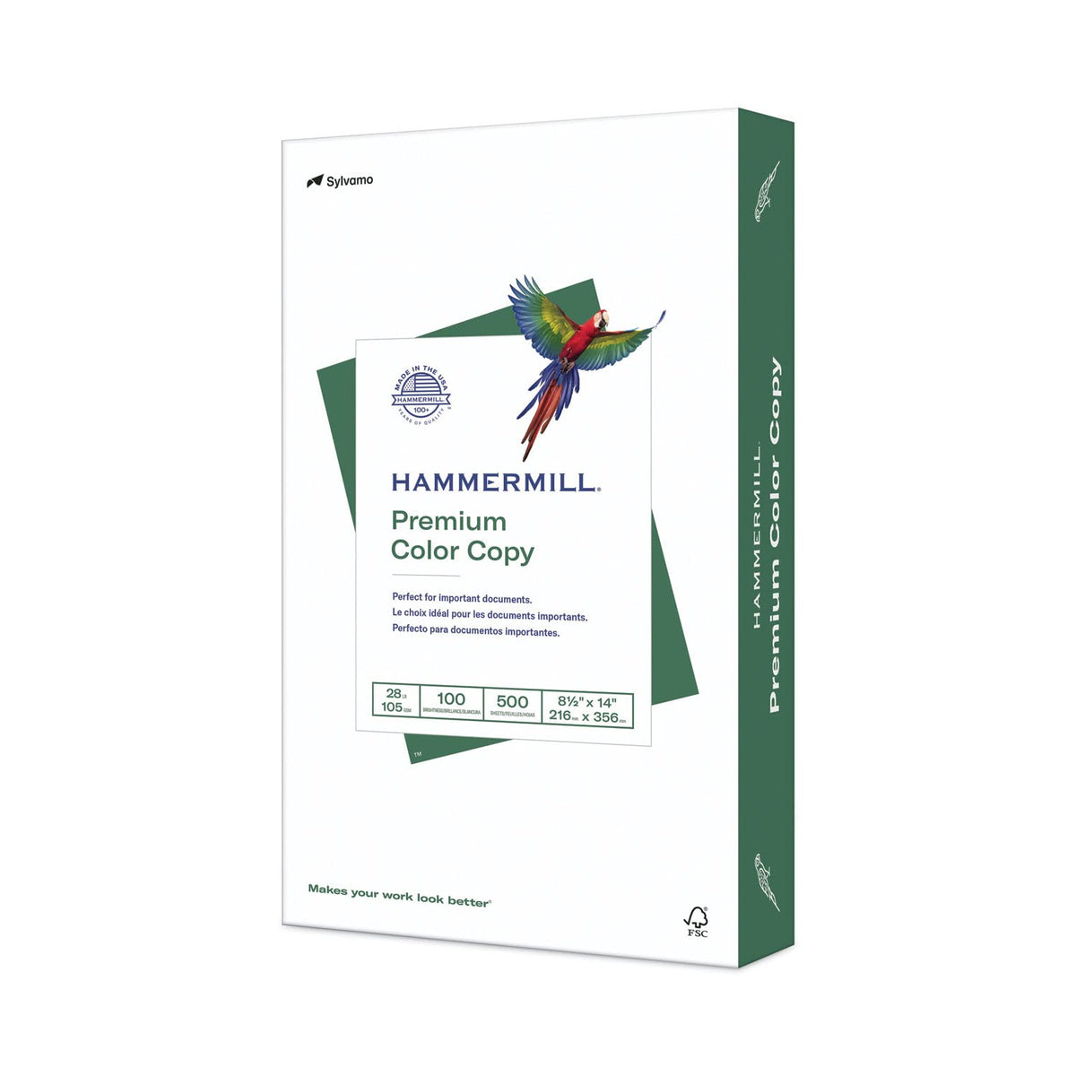 Hammermill Printer Paper, Premium Color 28 lb Copy Paper, 8.5 x 11-1 Ream (500 Sheets) - 100 Bright, Made in the USA, 102467R