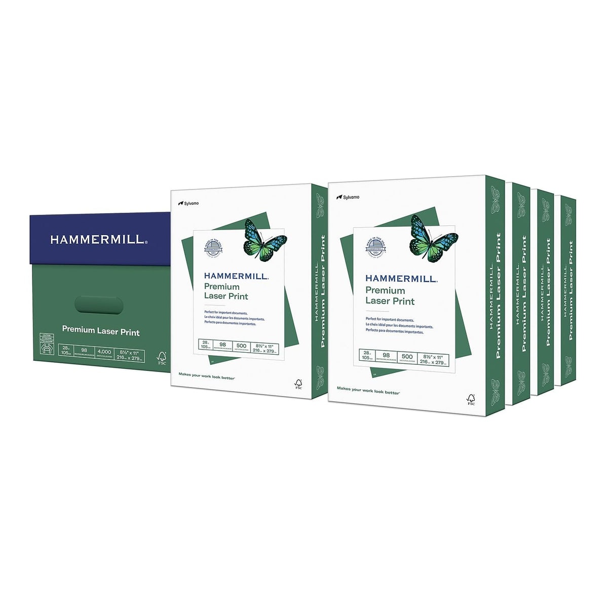 Hammermill Printer Paper, Premium Laser Print 24 lb, 11 x 17-98 Bright, Made in the USA, 104620C - 5 Ream (2,500 Sheets)