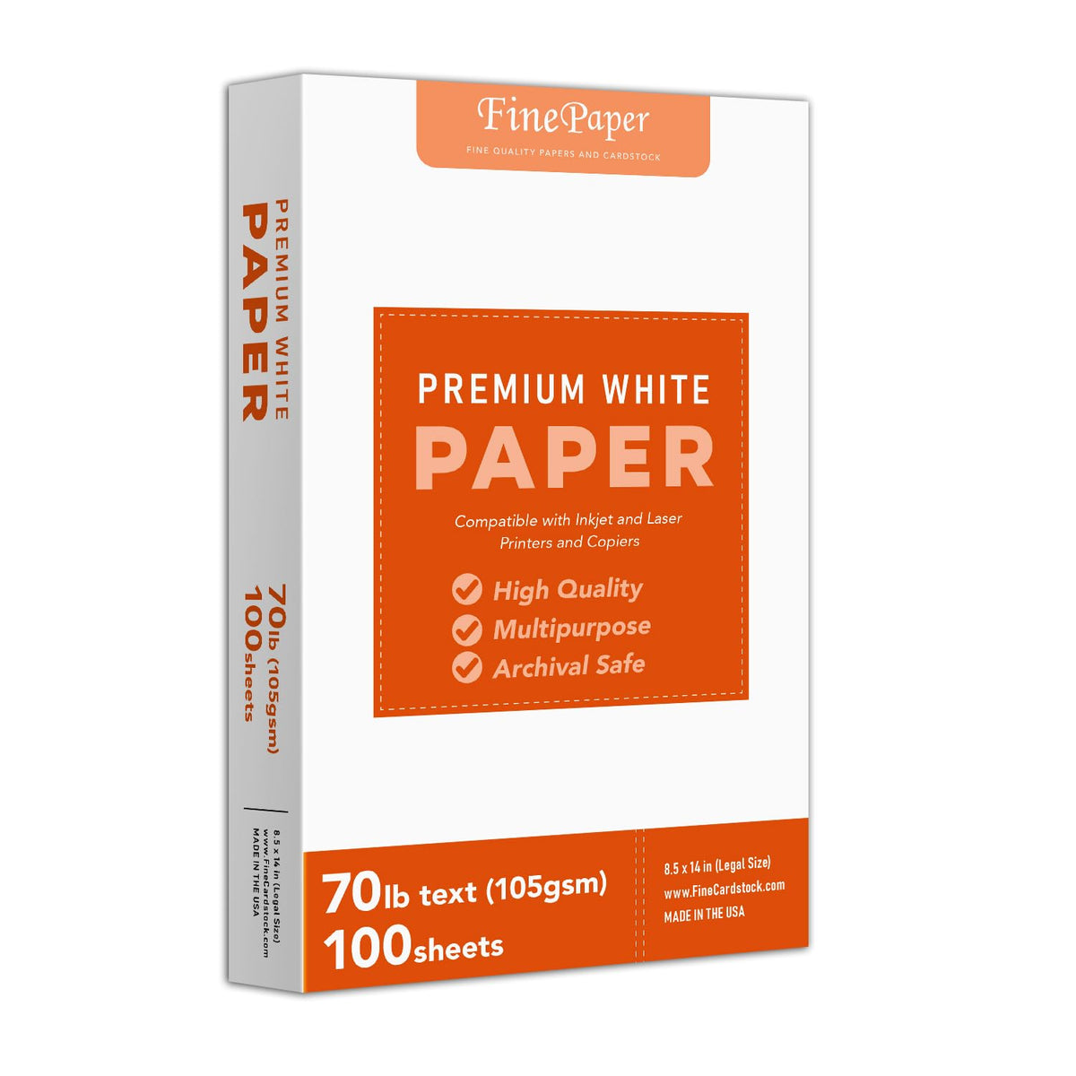 Bright White Paper - Multipurpose Office Print Writing Copy - Flyers, Posters, Design Proposals, Business Documents | 8.5 x 11 | 70lb Text (28lb Bond) | Acid Free Paper | 100 Sheets per Pack