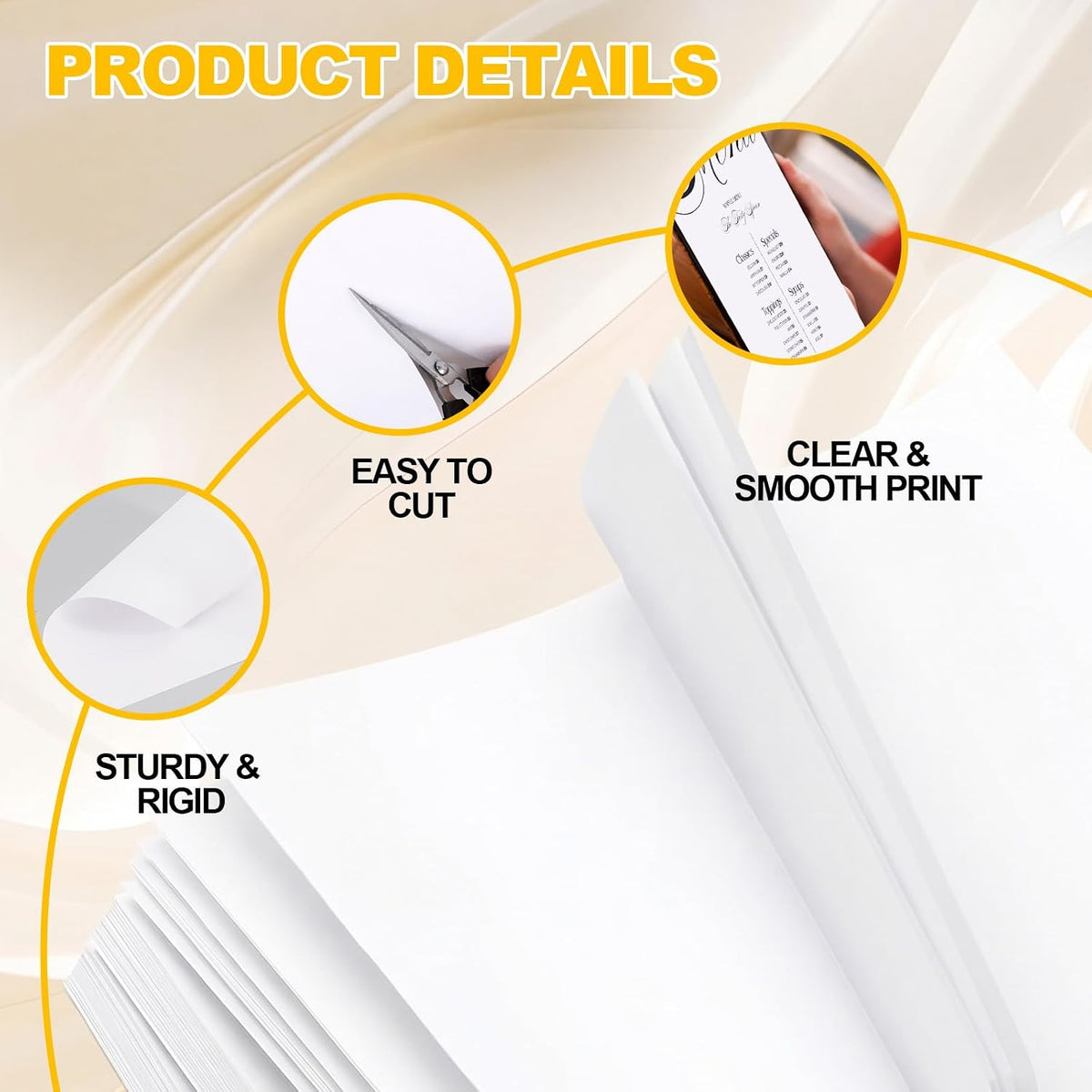 8.5"x11" White Cardstock, 300 Sheets Card Stock 110lb Printer Copy Paper