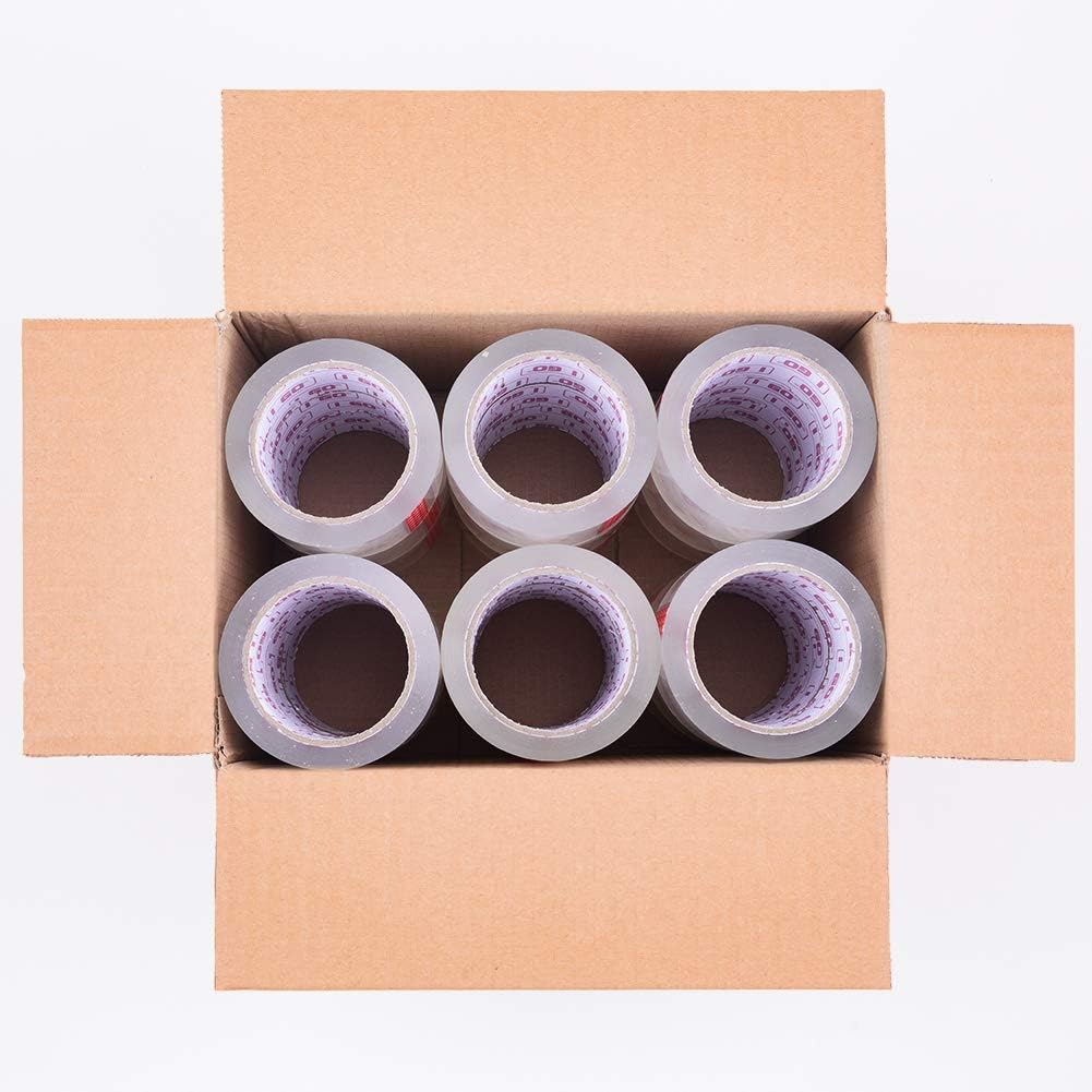 I GO Clear Packing Tape Refills, 1.88" x54.68 yd, 2.64 mils Thick, 18 Rolls