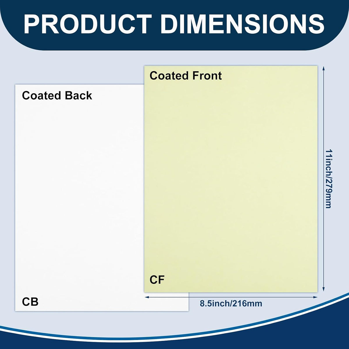 500set 2 Part Carbon Copy Paper 8.5x11in Reverse Carbonless Printer Paper