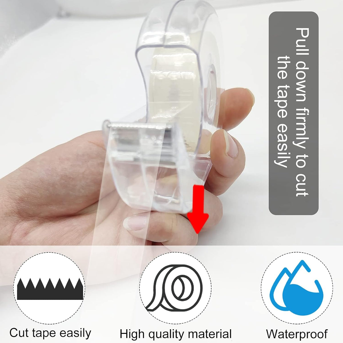 OWLKELA 16 Pcs Clear Tape Dispensers, 1 inch White Core