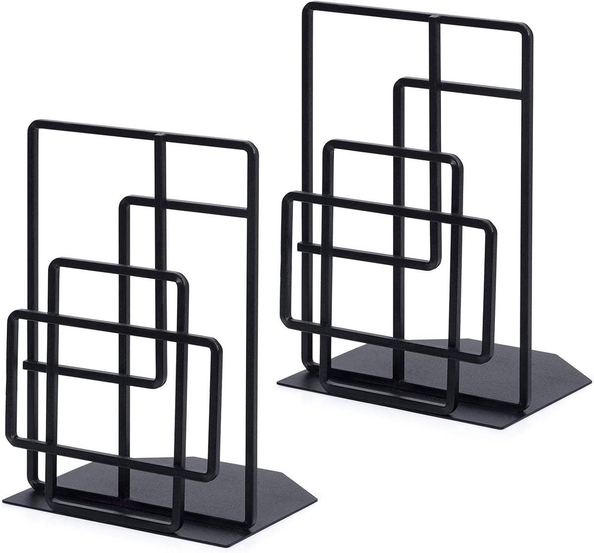 SRIWATANA Heavy Duty Book Ends, Decorative Bookends with Lattice Design