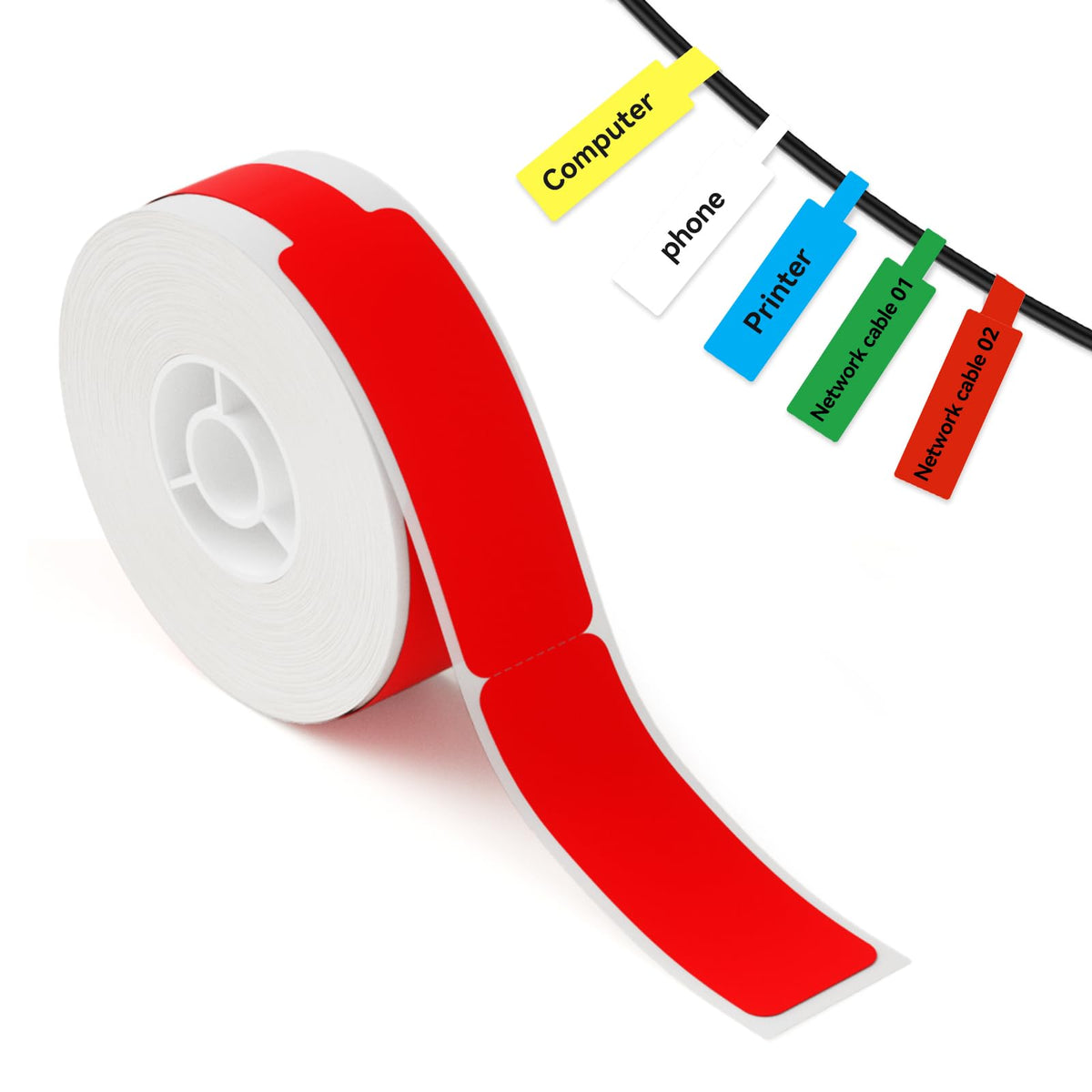 NIIMBOT Label Maker Tape for D110/D11/D101 Label Maker, 14mm x 30mm, Clear