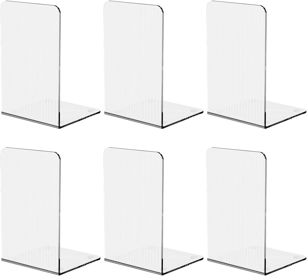 Book Ends for Shelves 8 Pcs Acrylic Bookends Clear