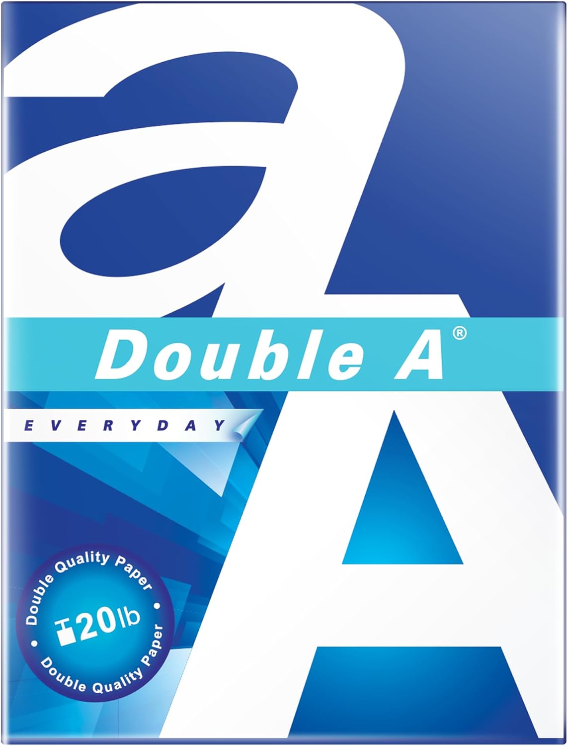 Double A Everyday Multipurpose Copy Printer Paper, Letter Size 8.5" x 11", 96 Brightness, 20 lb, 10 Reams (5000 Sheets)