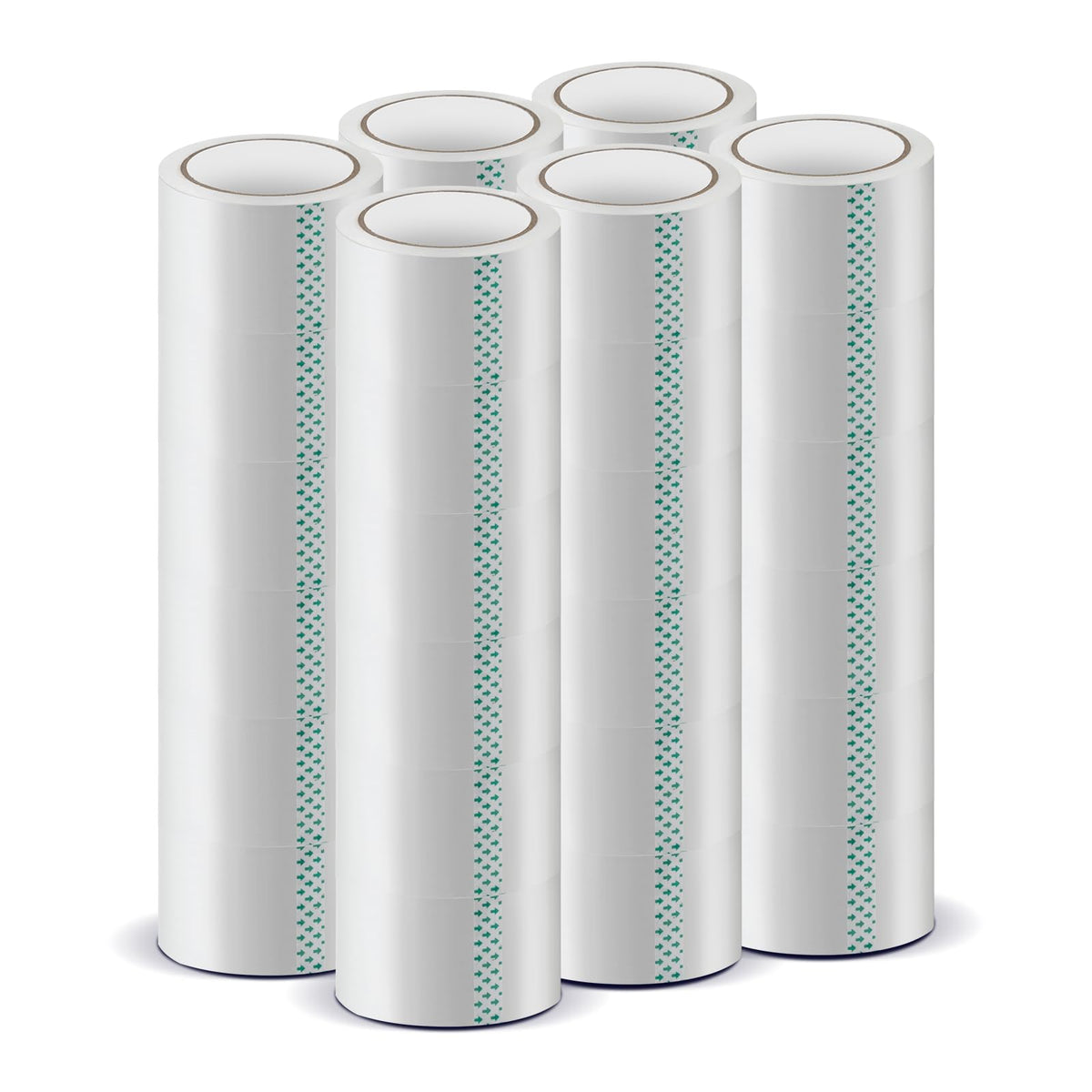 Tangkula Heavy Duty Packing Tape, 36 Rolls, Total 2362 Yards, 2.36 Inch x 65.6 Yards, 1.89 Mil, Clear Packing Tape Refills, 3" Core