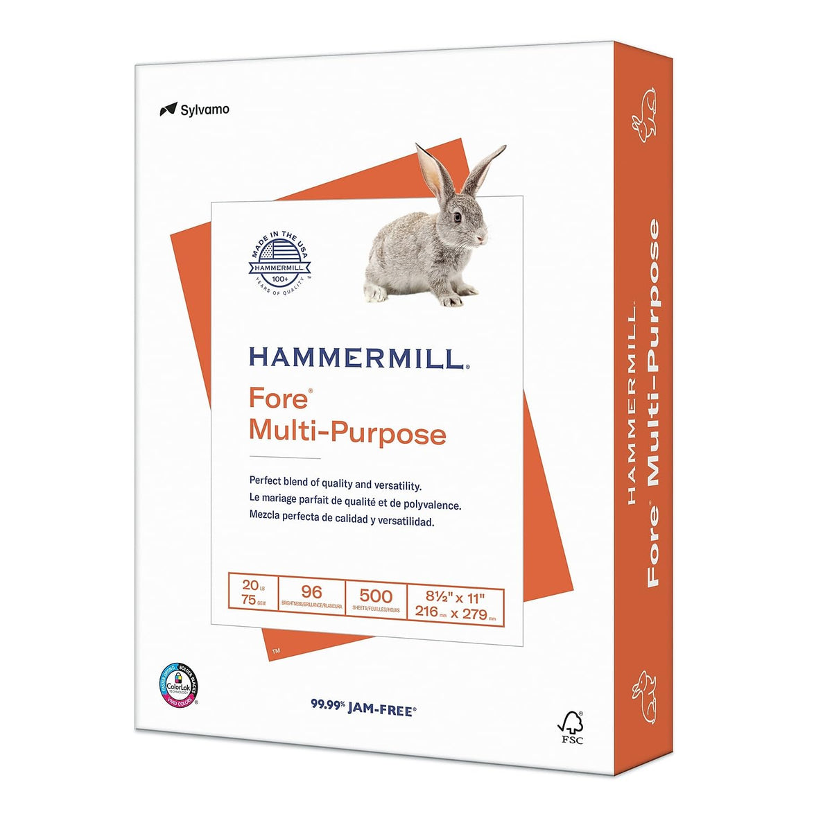 Hammermill Printer Paper, Fore Multipurpose 20 lb Copy Paper, 8.5 x 11-96 Bright, Made in the USA, 103267C (10 Ream, 5000 Sheets Total)