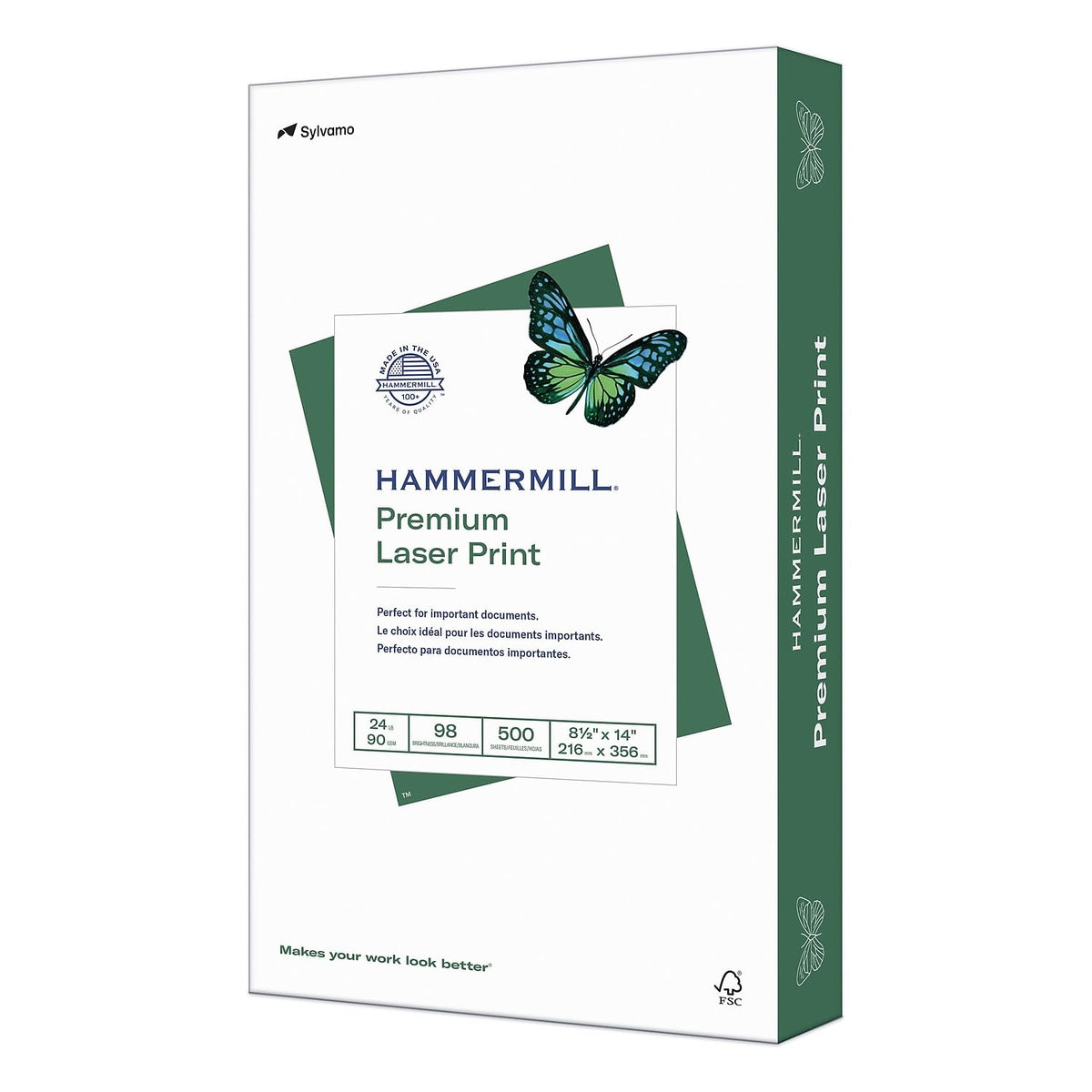 Hammermill Printer Paper, Premium Laser Print 24 lb, 11 x 17-98 Bright, Made in the USA, 104620C - 5 Ream (2,500 Sheets)