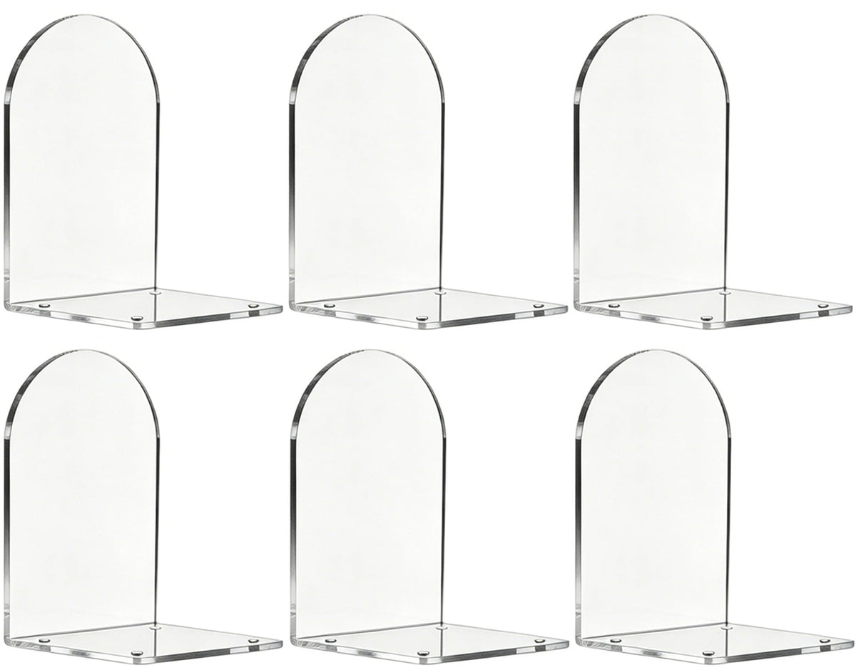 8pcs Book Ends for Shelves, Acrylic Bookends for Home Office