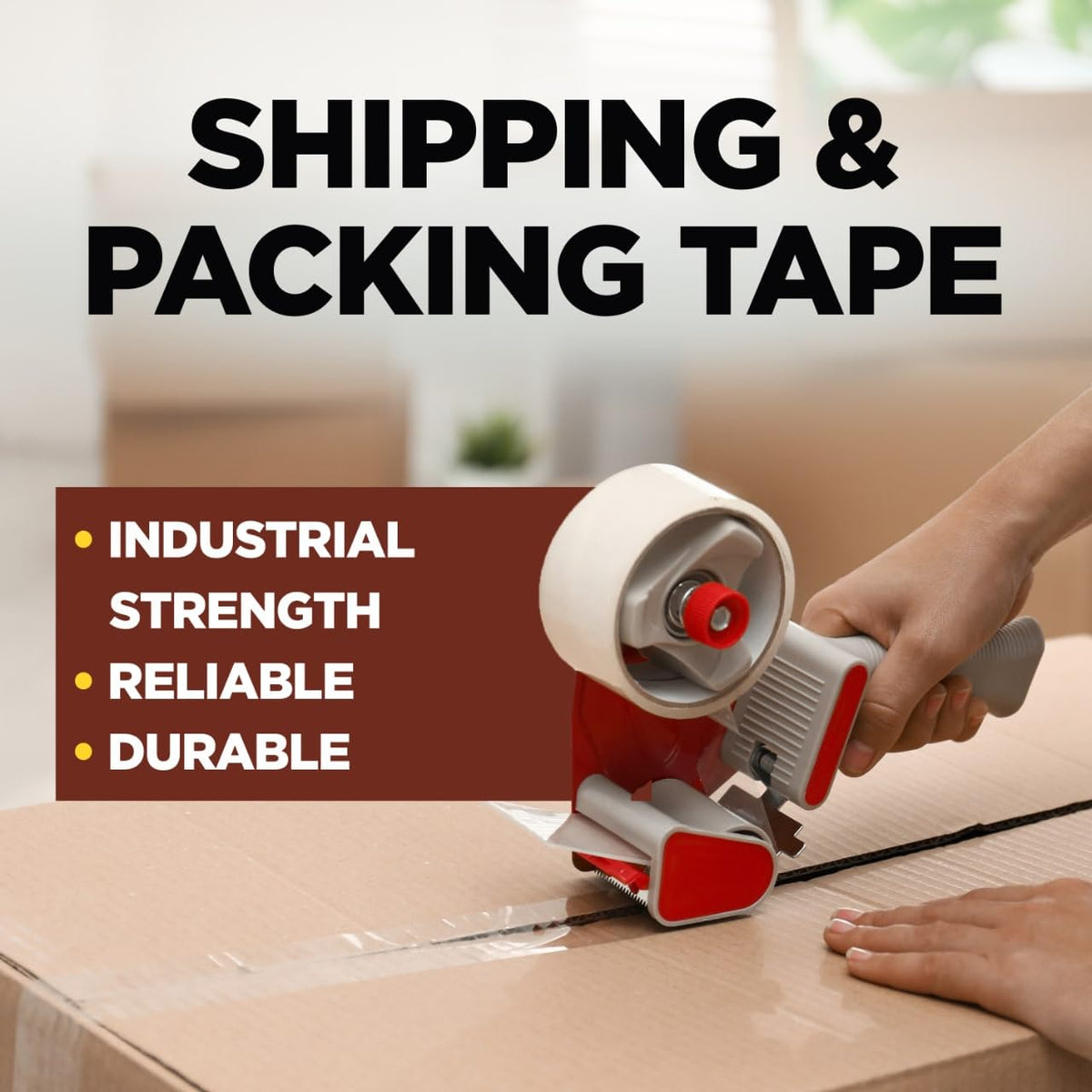 Scotch Commercial Grade Packing Tape, 1.88 in x 54.6 yd, 6 Rolls