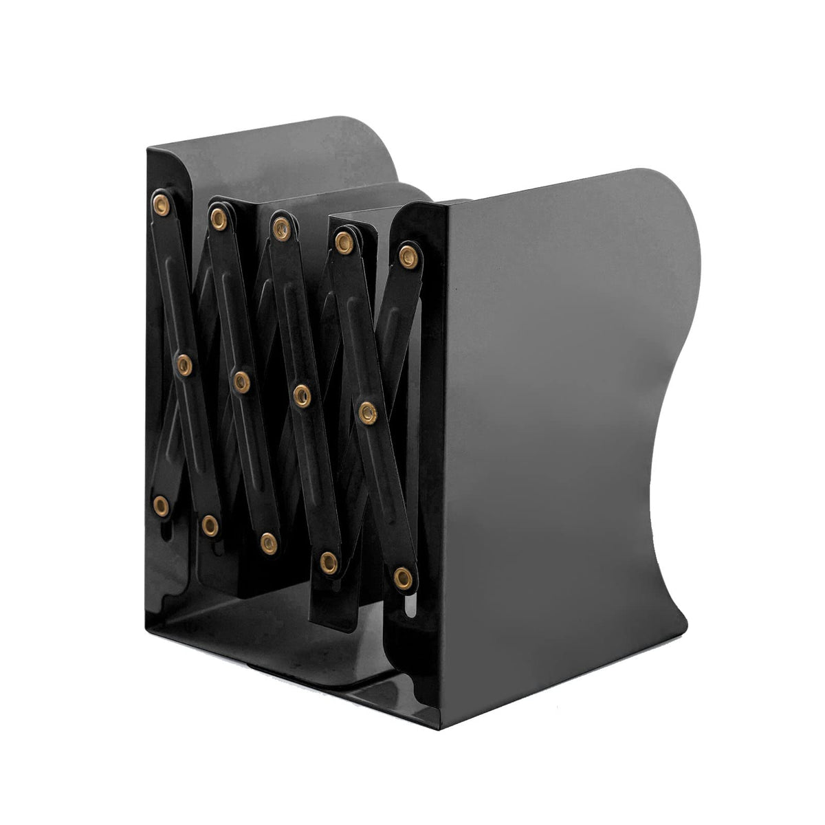 Adjustable Metal Bookends Heavy Duty for Shelves, 2 Dividers, Anti-Slip Design Expandable Book Ends for Desk, Office(Dark Green, 19 inches Max)