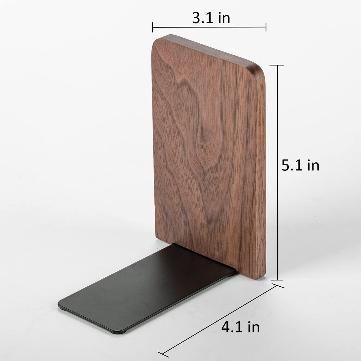 muso wood Walnut Book Ends for Shelves, 1 Pair