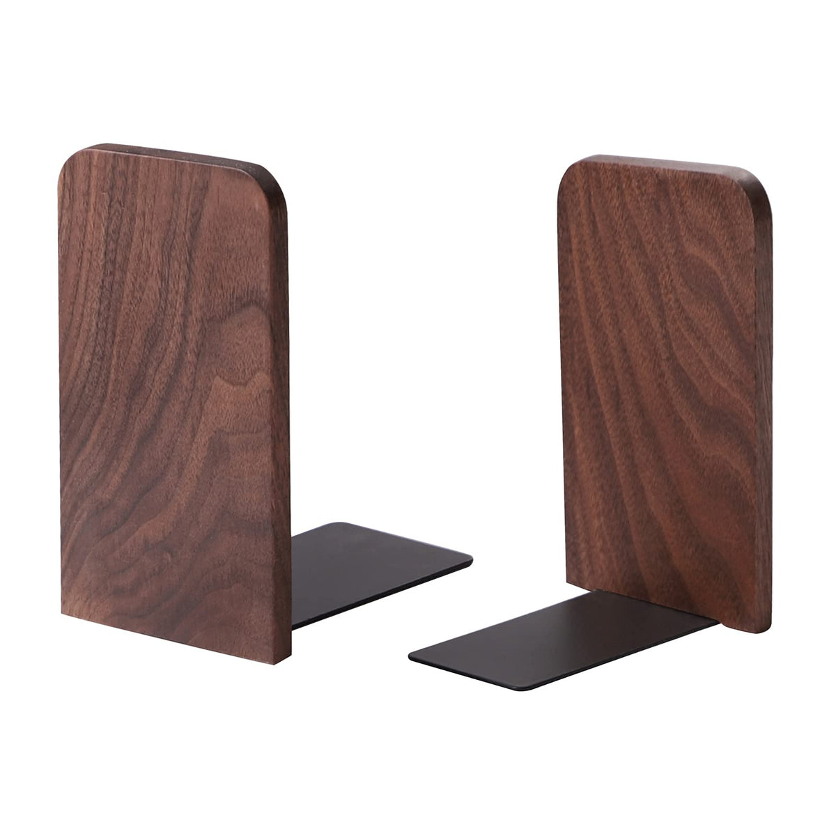 muso wood Walnut Book Ends for Shelves, 1 Pair