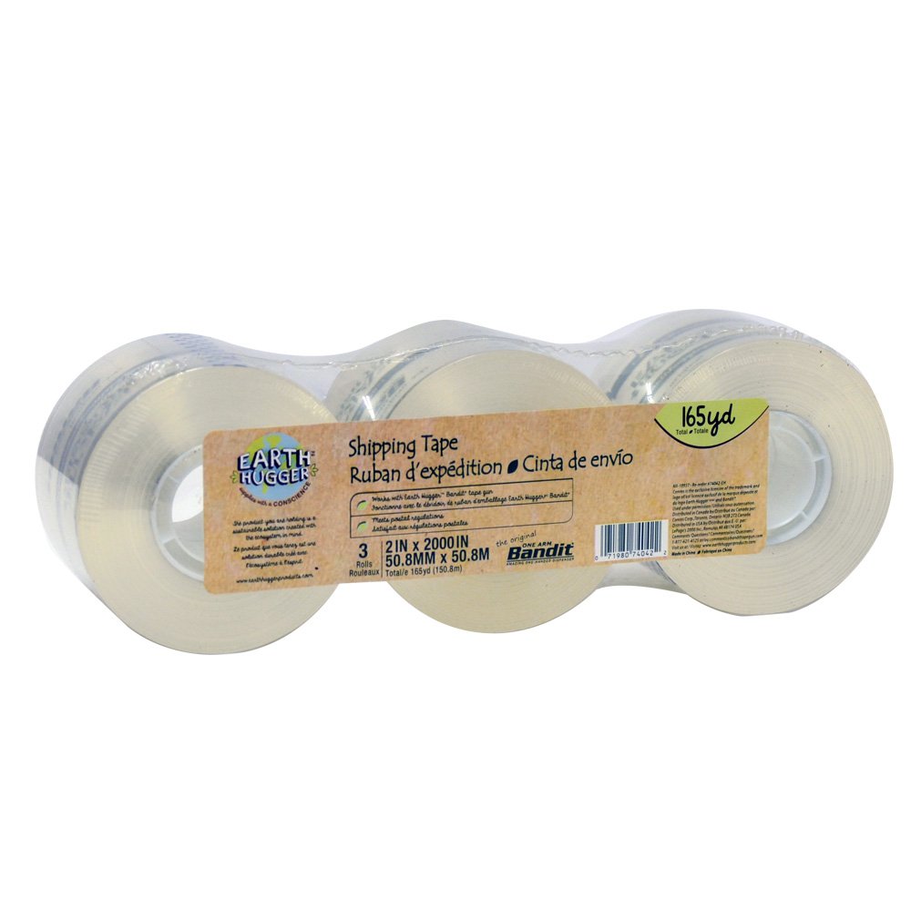 Bandit Packaging Tape Refill Roll, 3 Pack, 2" x 55 Yards Each (74042-EH)