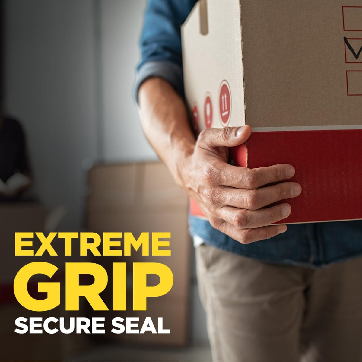 Scotch Box Lock Packing Tape, Clear, Extreme Grip Box Packaging Tape for Shipping and Mailing, 1.88 in. x 54.6 yd, 3 Refill Rolls