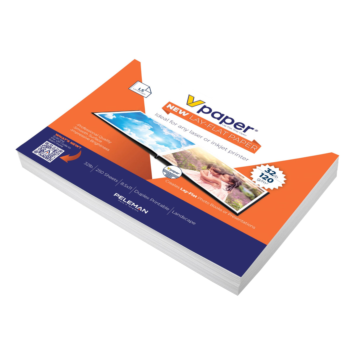Unibind 8.5 x 11 Layflat Printer Paper | Premium 32 lb | 1 Ream – 250 Sheets | 100 Bright | Duplex Ready Laser & Inkjet Compatible – Ideal for Thermal Binding | 120gsm (Potrait, 1Ream =250 sheets)