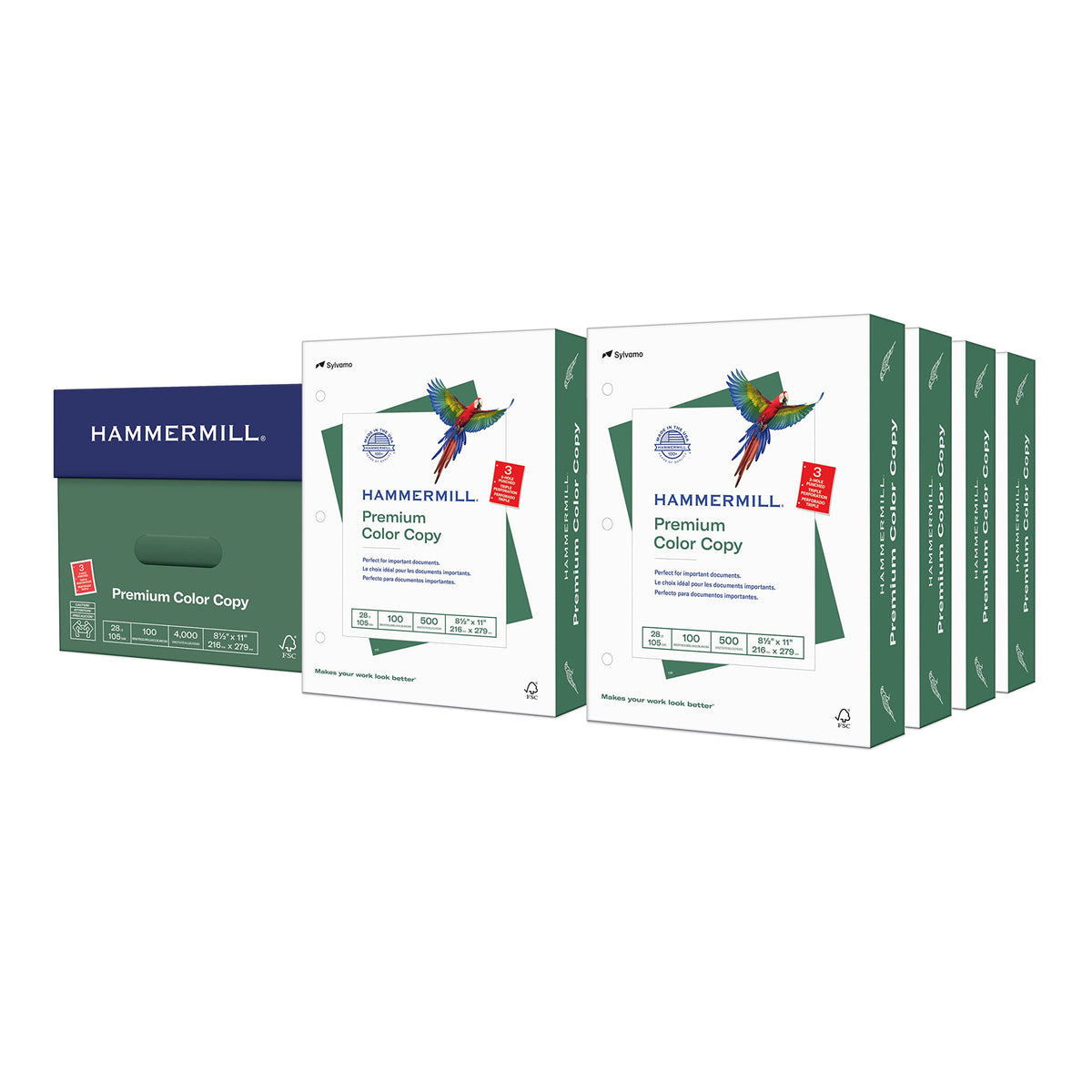 Hammermill Printer Paper, Premium Color 28 lb Copy Paper, 8.5 x 11-1 Ream (500 Sheets) - 100 Bright, Made in the USA, 102467R