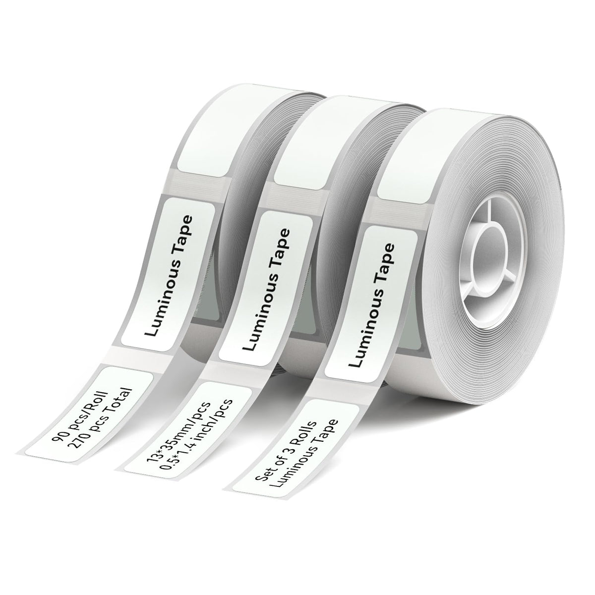 NIIMBOT D110/D11/D101 Labels, 0.55"×1.18" (14×30mm), 210 Labels/Roll, Clear