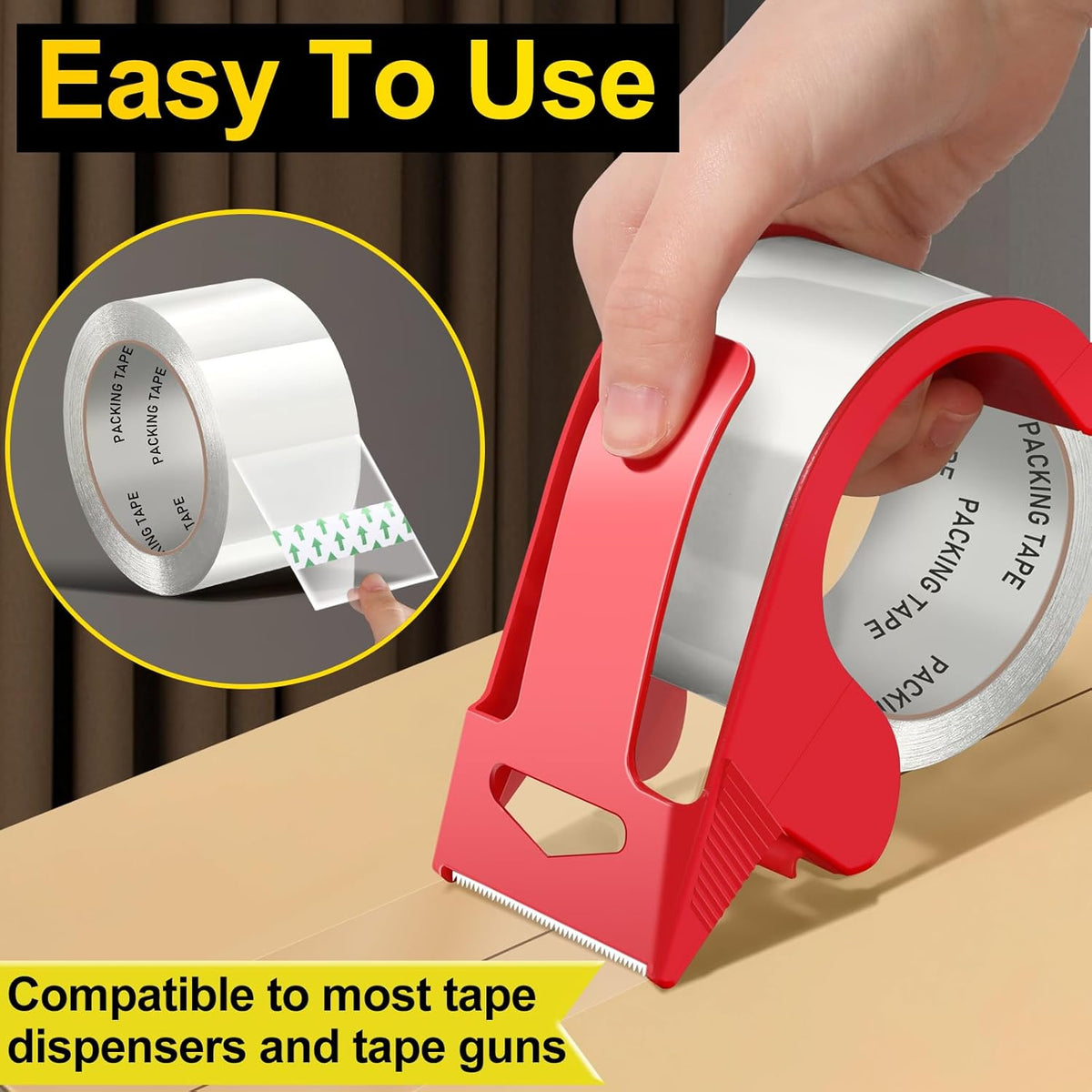 Clear Packing Tape, Heavy Duty Packaging Tape Refills 18 Rolls, 2 inch x 65 Yards, Shipping Tape Box Tape Mailing Tape for Shipping Packaging Moving Sealing and Storage