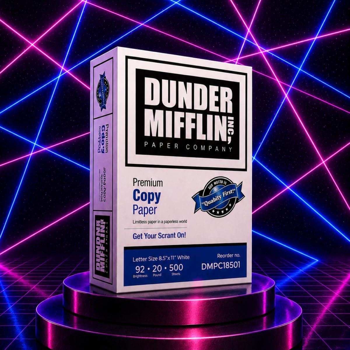 The Office™ Dunder Mifflin Copy Paper by Quill, 8.5" x 11", 20 lb., 92 Bright White, 8 Reams/4,000 Sheets | Multipurpose Paper for Printers, Copiers & Inkjet Printing