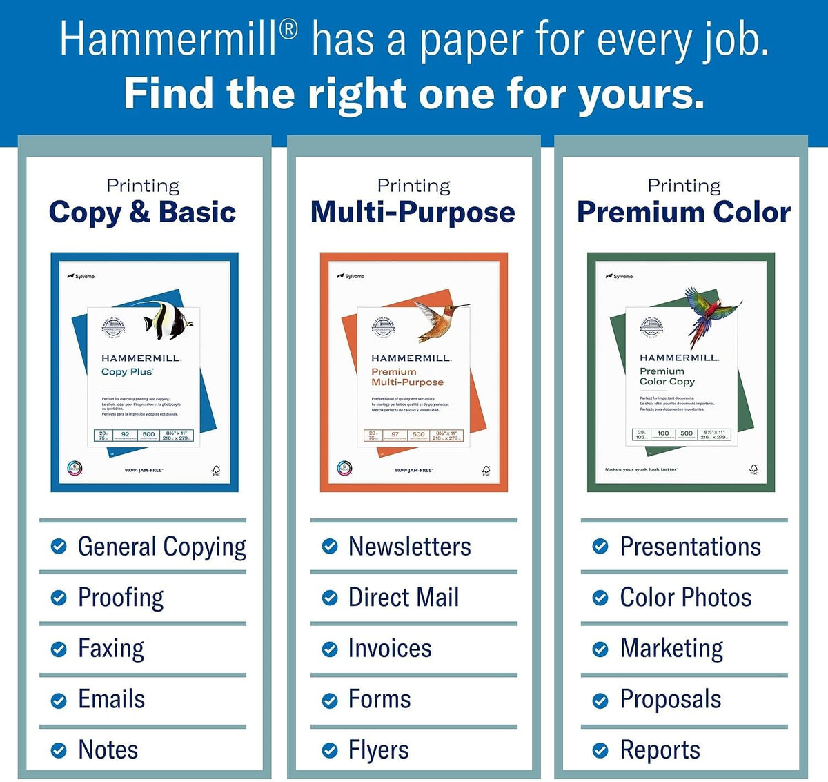 Hammermill Printer Paper, Premium Laser Print 24 lb, 11 x 17-98 Bright, Made in the USA, 104620C - 5 Ream (2,500 Sheets)