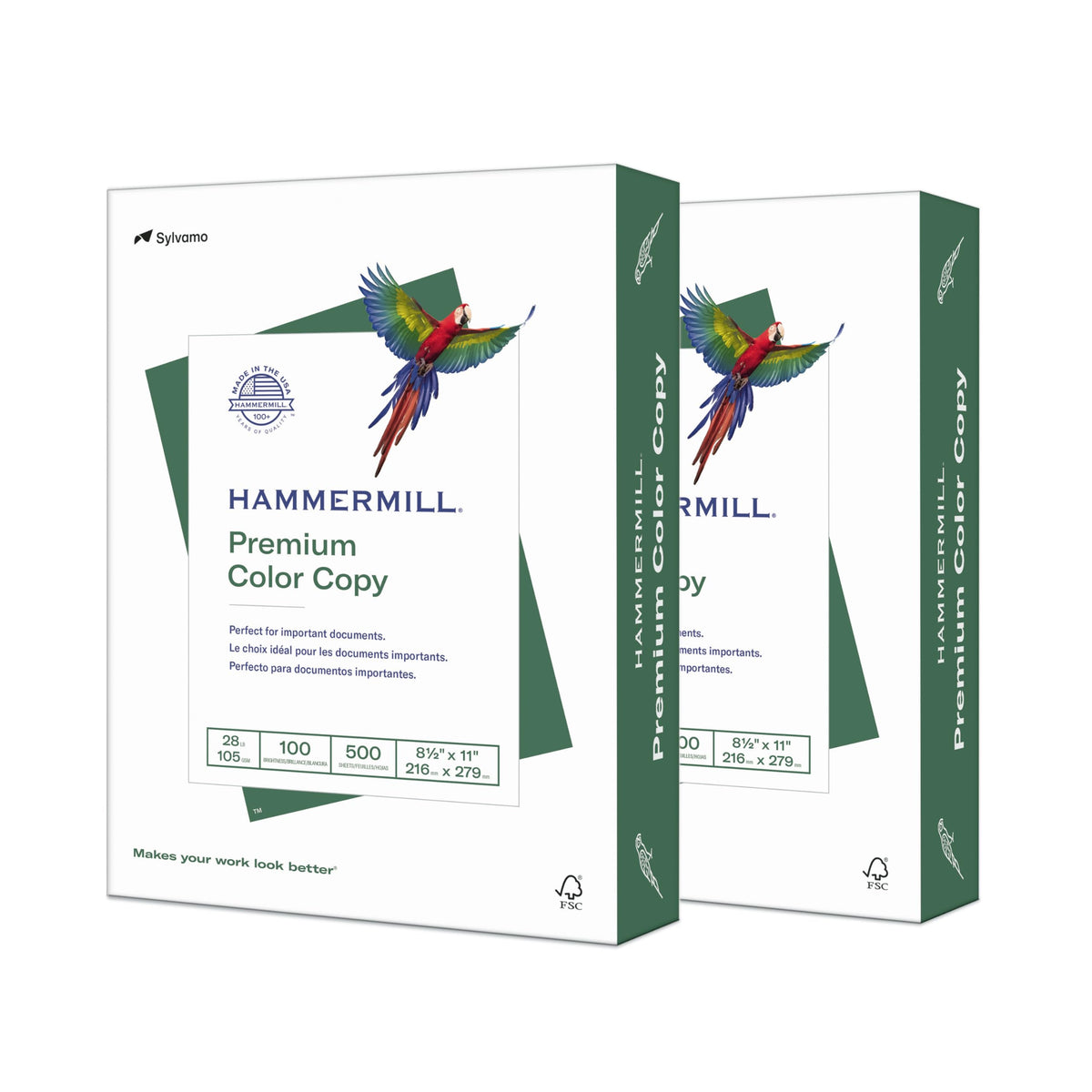 Hammermill Printer Paper, Premium Color 28 lb Copy Paper, 8.5 x 11-1 Ream (500 Sheets) - 100 Bright, Made in the USA, 102467R