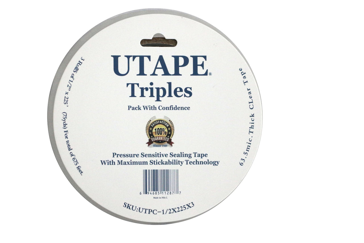 Singles Clear Heavy Duty Tape 1 Inch x 75 Yards x 5 Rolls, Packing Tape Refills Available Shipping Box Tape for Moving Supplies, Strong Transparent Gift Wrap Tape for Home, Office, School