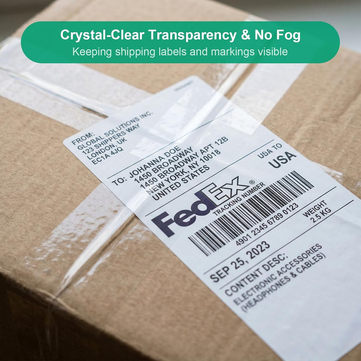 Comix Clear Packing Tape Refills,Heavy Duty,12 Rolls,1.88" x 54.6 yd