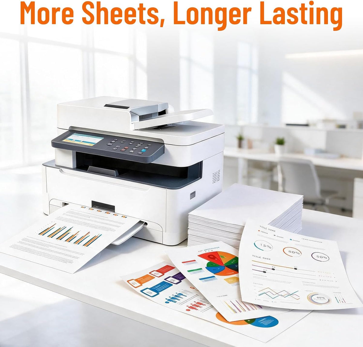 600 Sheets 8.5x11 Printer Paper, 20lb White Letter Size Thick Copy Paper