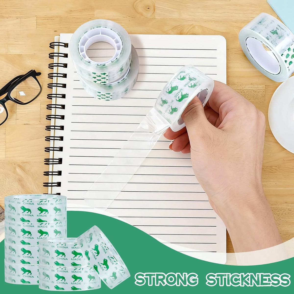 48 Rolls Transparent Tape Bulk, 0.7 x 1100 Inch, Tapes Rolls
