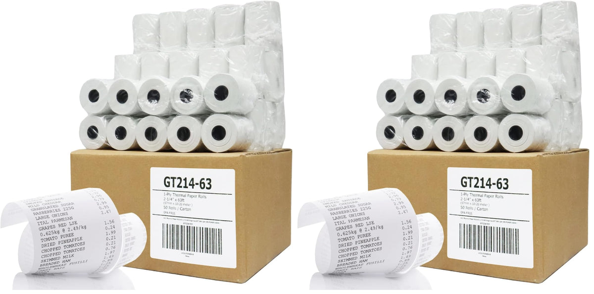 Gorilla Supply Thermal Paper Receipt Roll 2-1/4" x 50' BPA Free 50 Rolls
